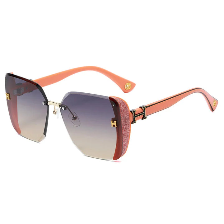 Rimless Large Frames Sunglasses