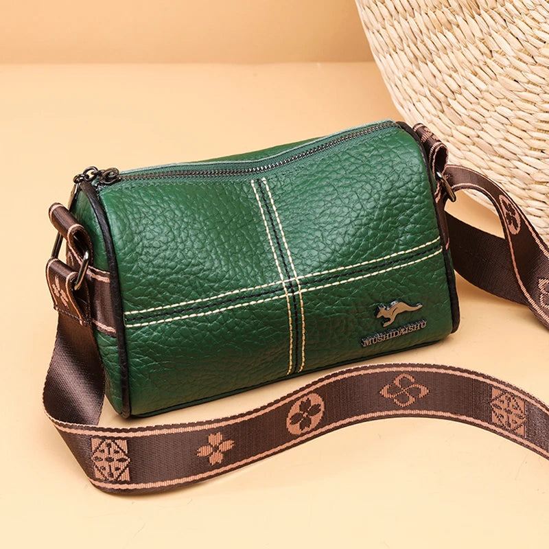 Leather Pattern Crossbody Bag