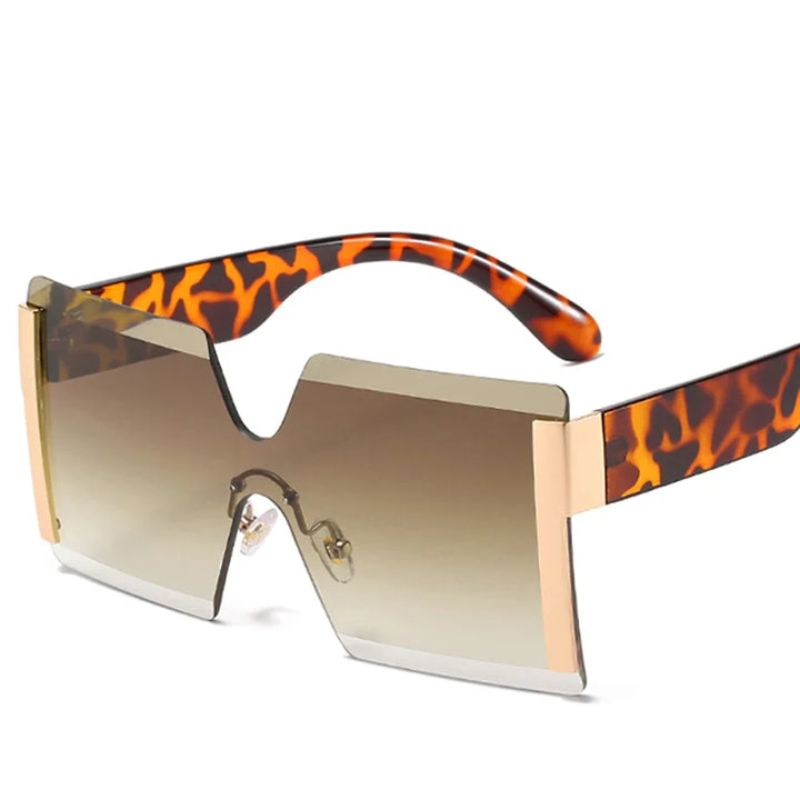 Oversized Square Rimless Sunglasses