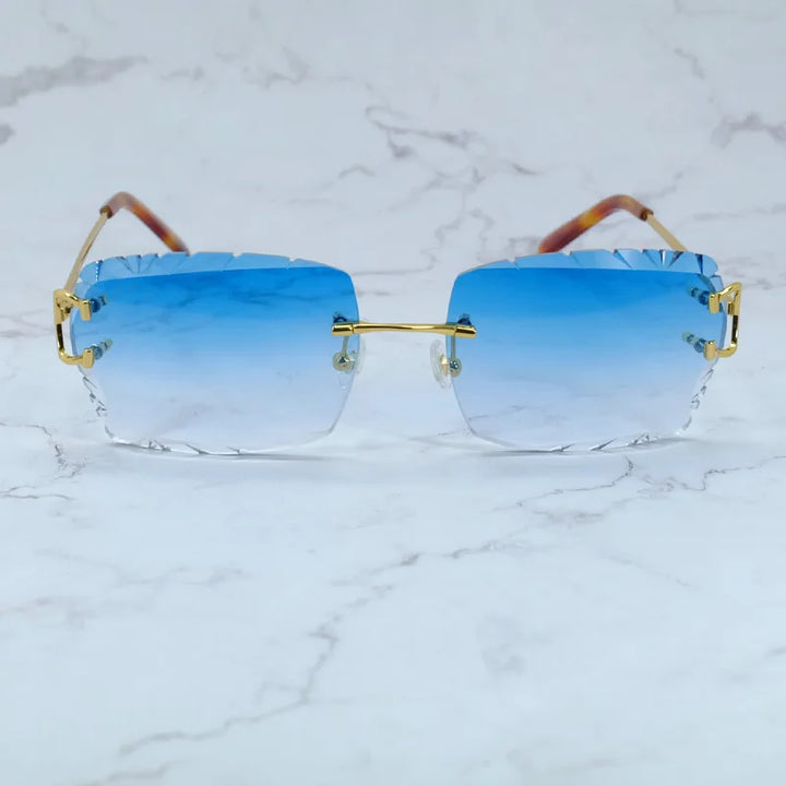 Wire C Diamond Cut Sun Glasses