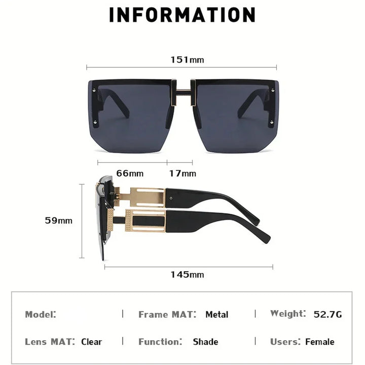 Rimless Square Sunglasses