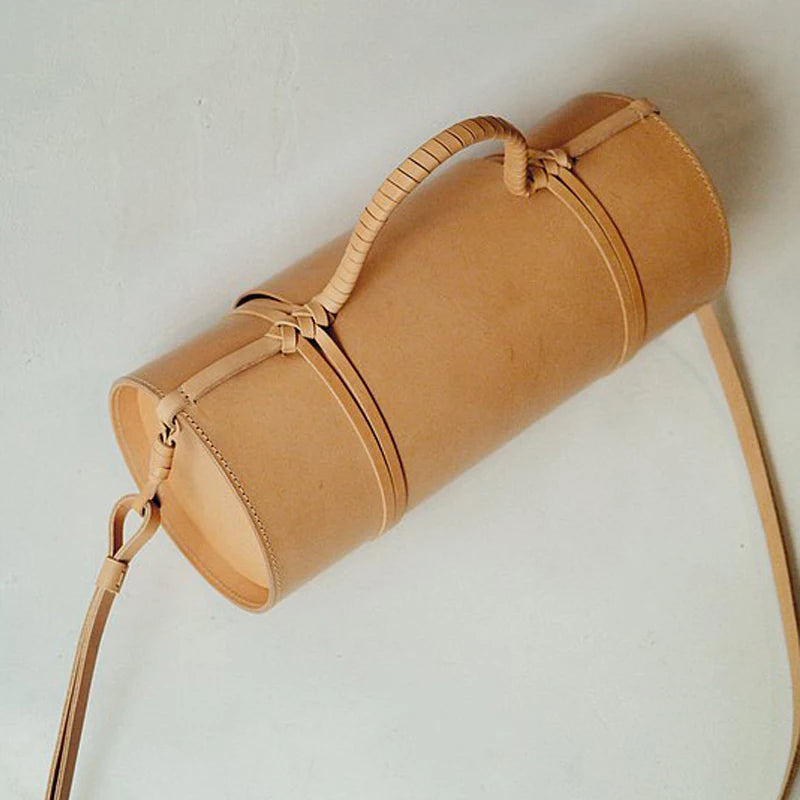 Barrel Shape Retro Shoulder Crossbody Bags