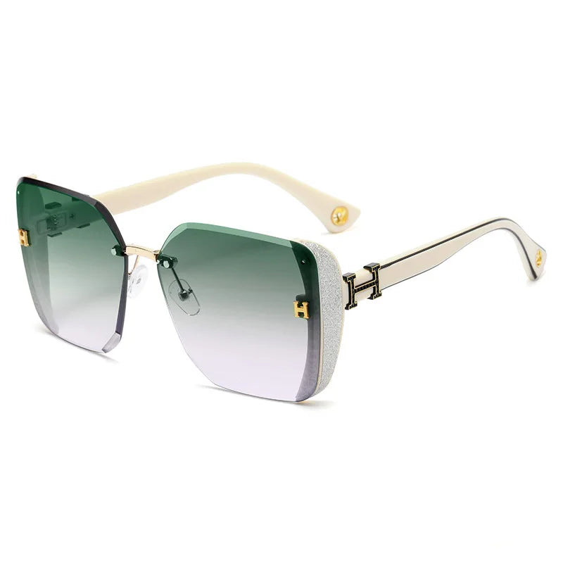 Rimless Large Frames Sunglasses