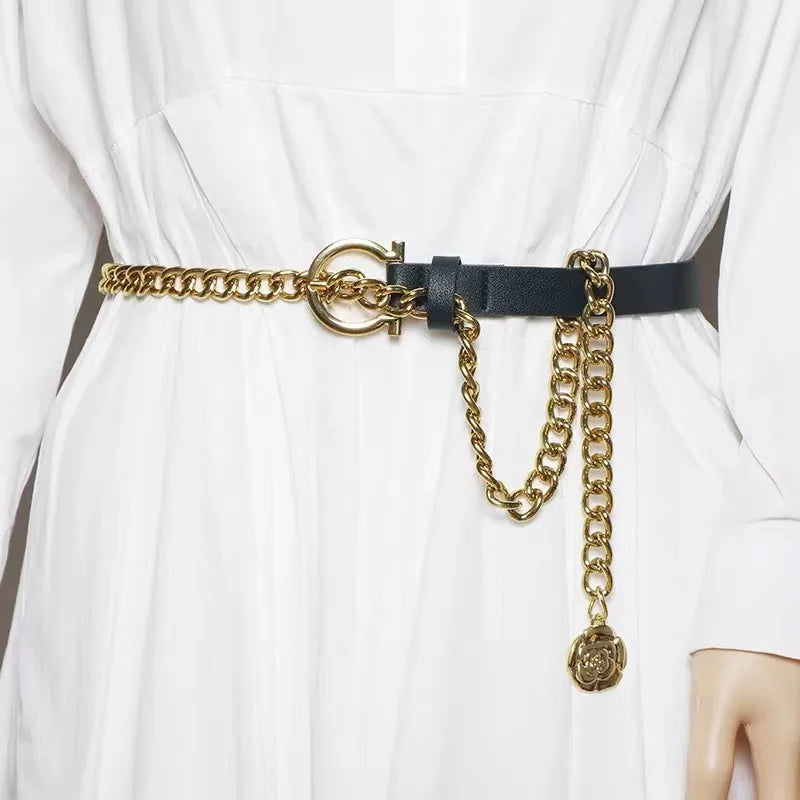 Gold Chain Belt Waist Punk Belts