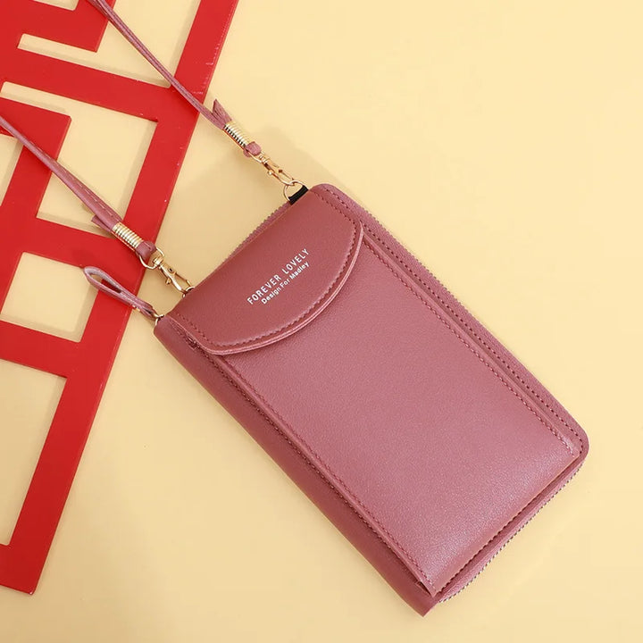 Shoulder Mini Leather Phone Card Holders Wallet