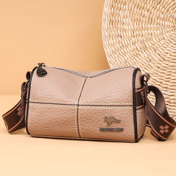 Leather Pattern Crossbody Bag