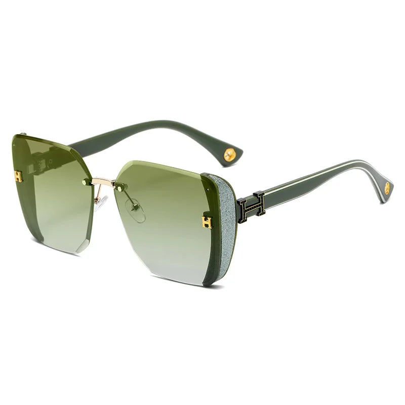 Rimless Large Frames Sunglasses