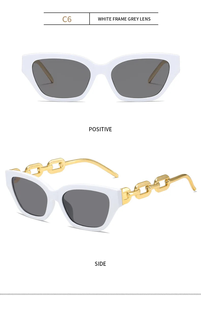 Unique Chain Cat Eye Sunglasses