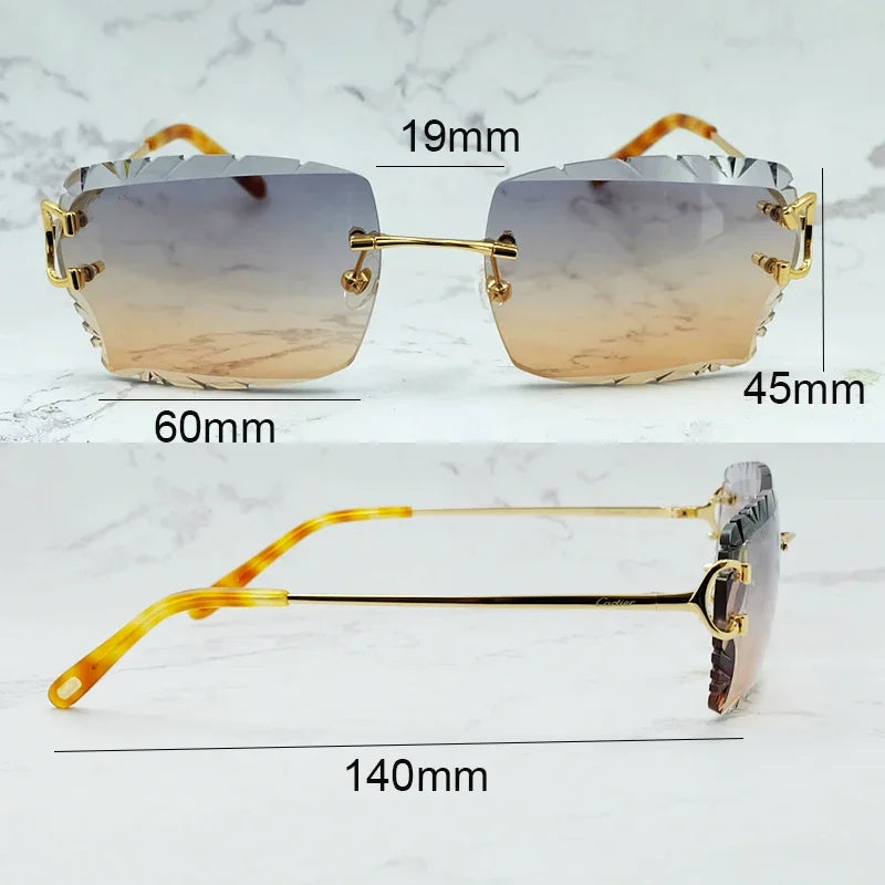 Wire C Diamond Cut Sun Glasses