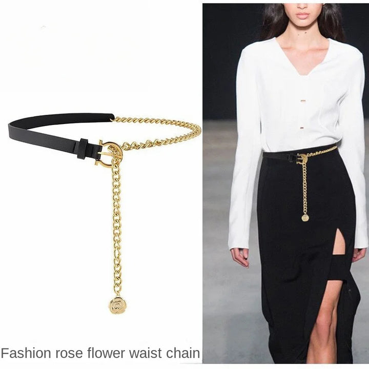 Gold Chain Belt Waist Punk Belts