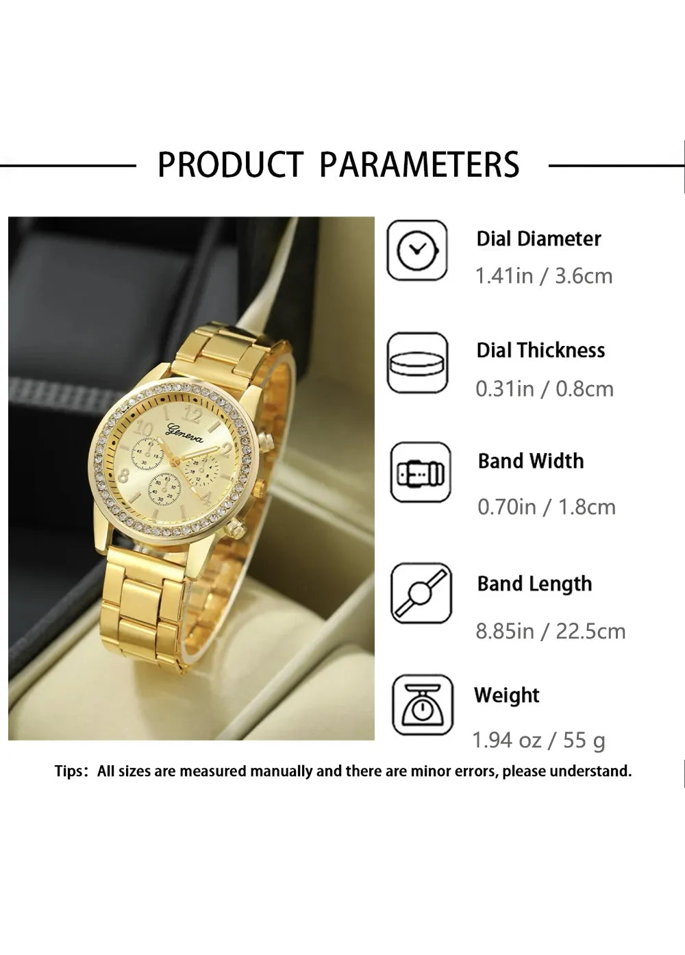 5pcs Luxury Fashion Women Watch